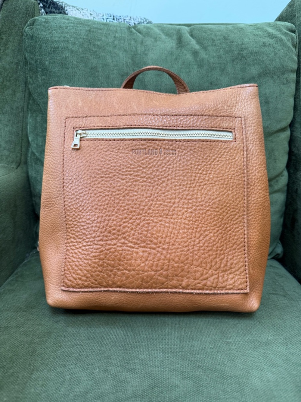 Portland Leather Tote Backpack Small - Camel